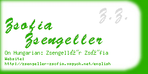 zsofia zsengeller business card